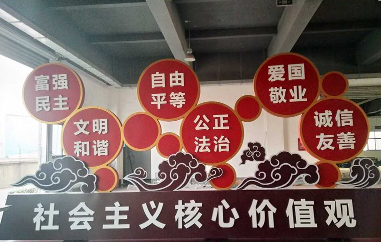 核心價(jià)值觀(guān)立體雙面標識牌
