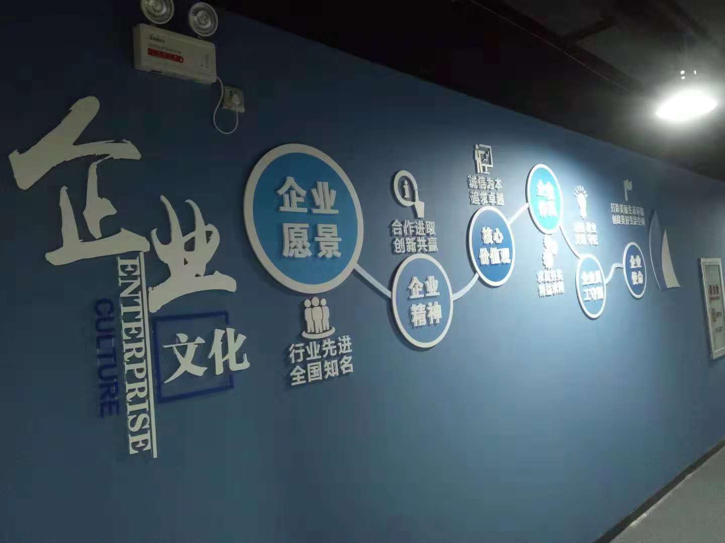 為武漢市東湖新技術(shù)開(kāi)發(fā)區軟件園中冶華成公司制作的企業(yè)文化墻