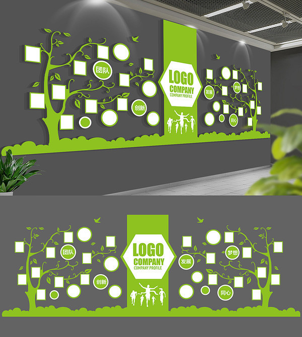 企業(yè)形象墻|員工風(fēng)采展示文化墻設計 
